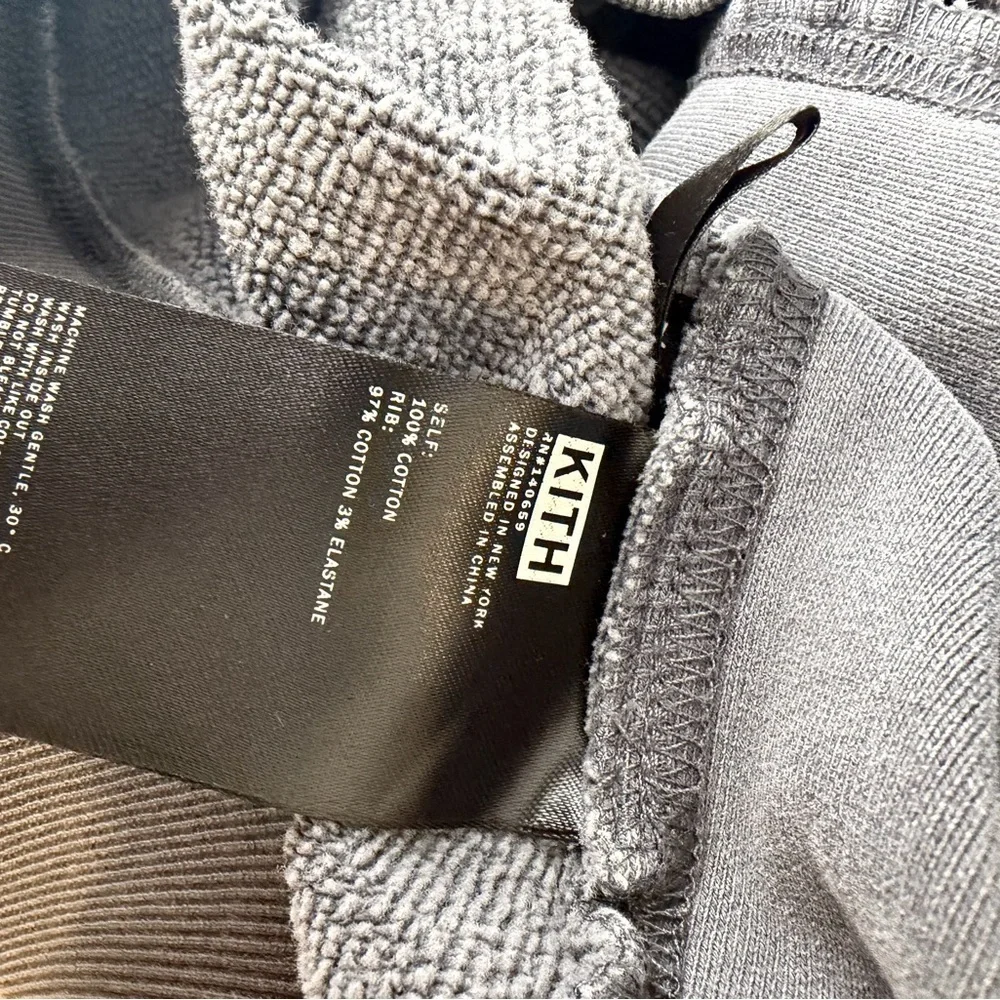 Kith Nelson Island Stone Washed Cotton Fleece Kith Script Embroidered Hoodie